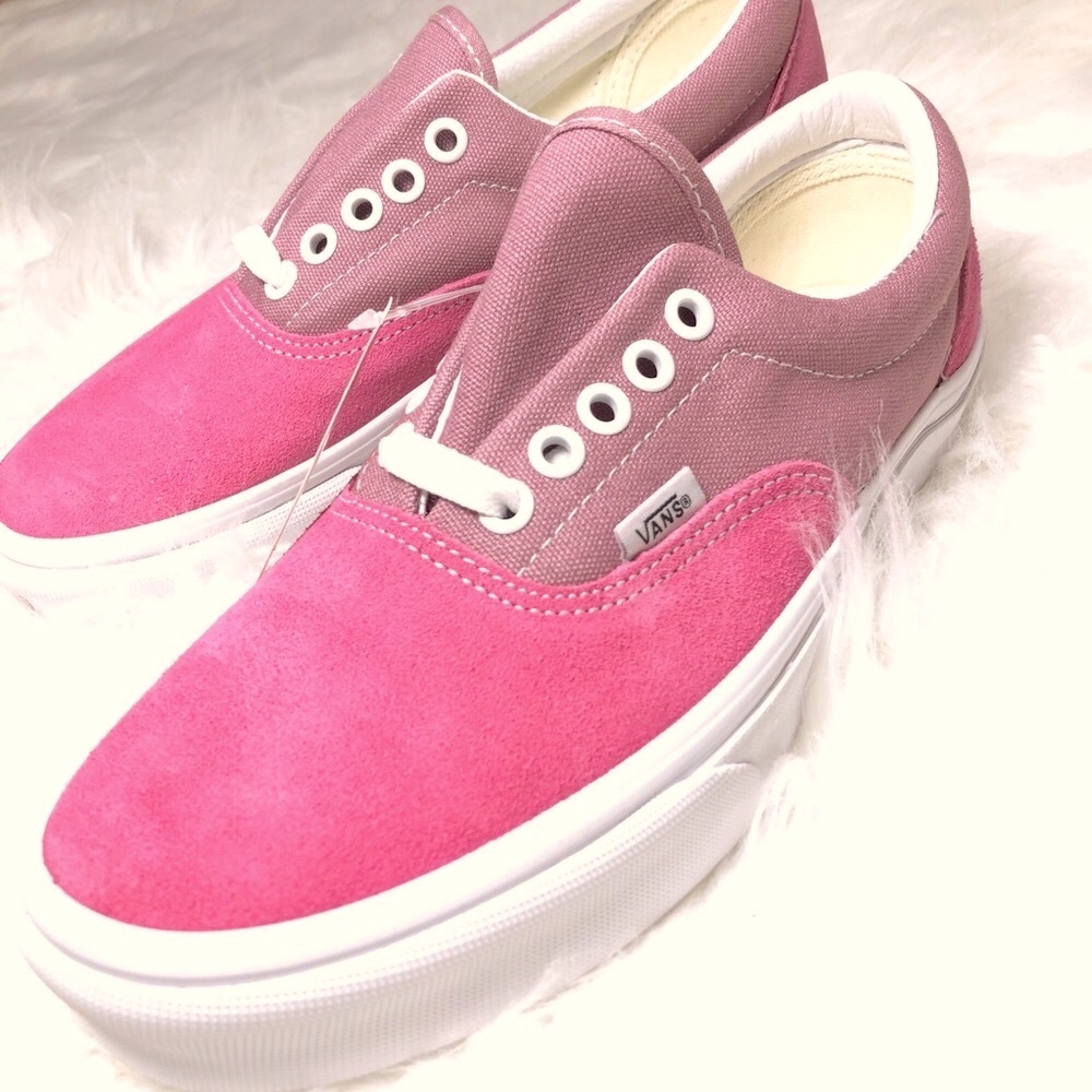 💗NWT!!! Vans Era Nostalgia Rose Low Suede Canvas Skate Shoe W 8